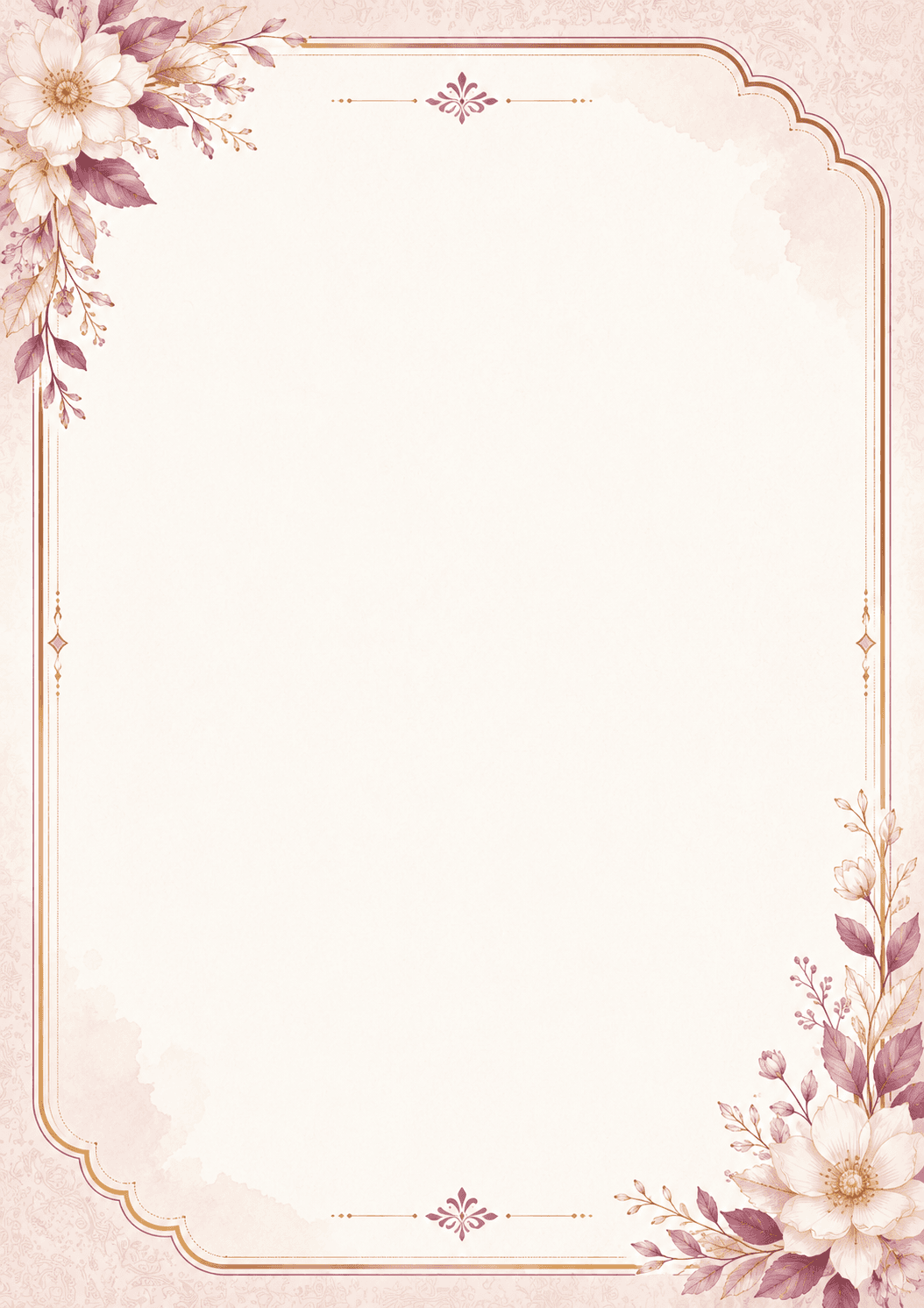 Marriage biodata format 2 — Lavender Bloom biodata design